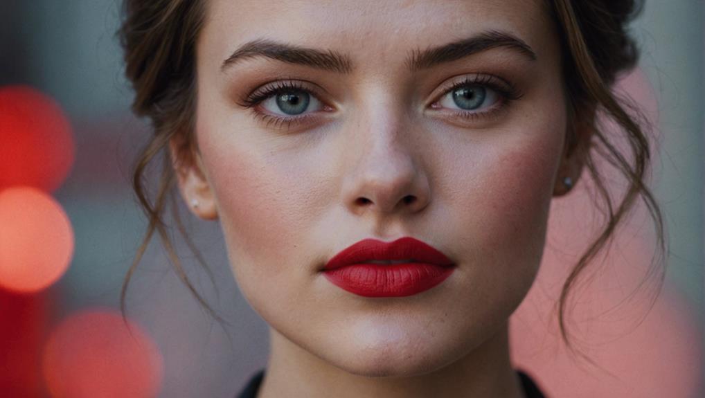 vibrant red lipstick shade